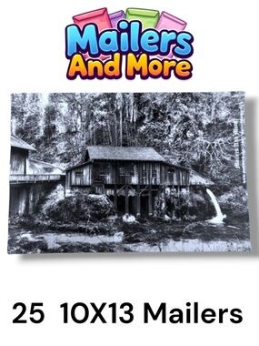 25 10X13 Poly Mailers Vintage Cedar Creek Grist Mill WA PRICE IS FIRM Fall